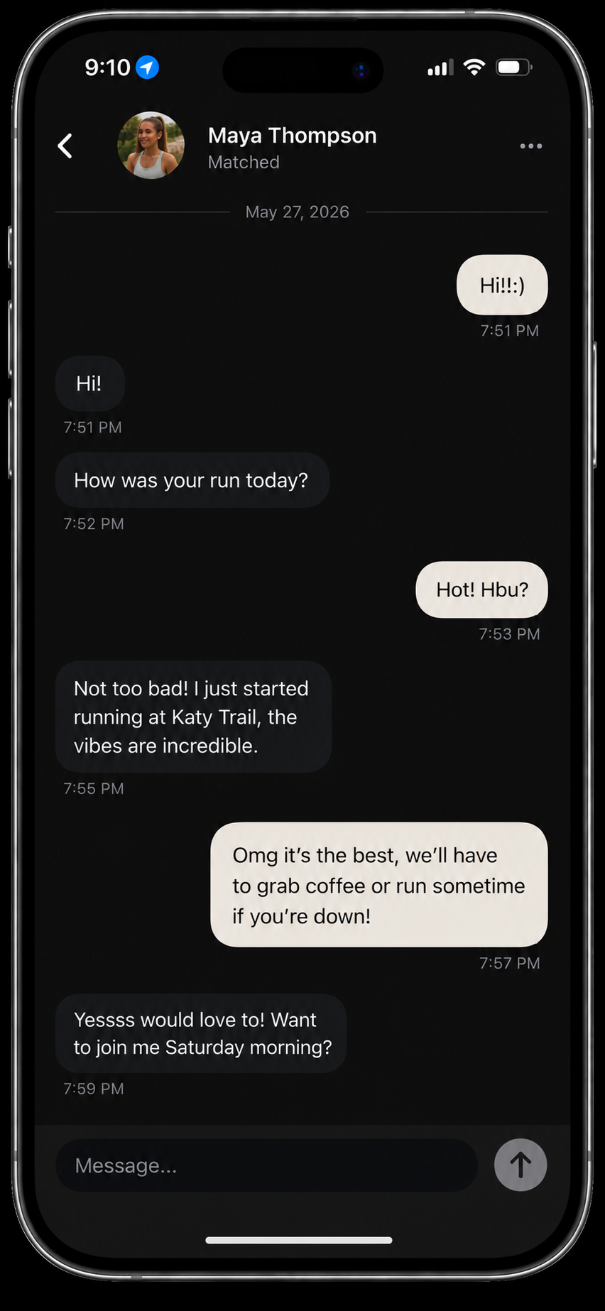 Chat after matching