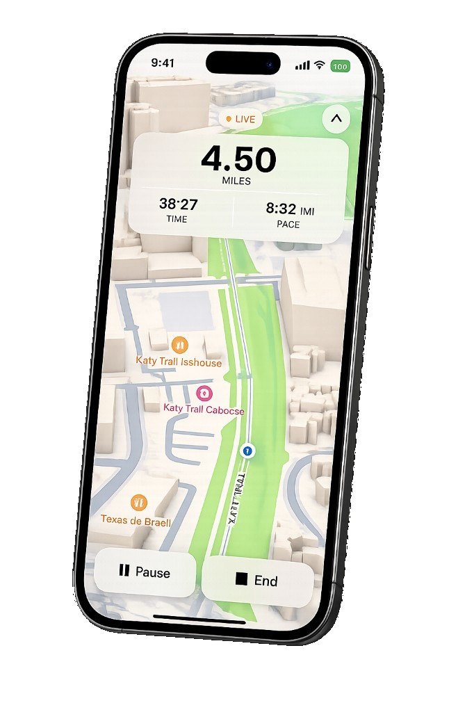 RunnersHi – Live run tracking on Katy Trail